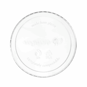 Couvercles pour récipients ronds en bioplastique 680 à 950 ml, 100 pcs, compostables et biodégradables.