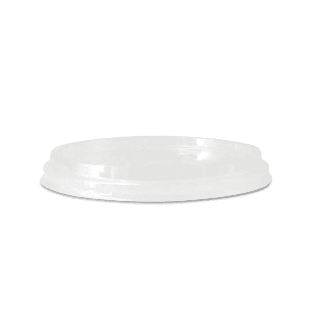 Couvercles pour récipients ronds en bioplastique de 250, 350 et 500 ml, 100 pcs, compostables et biodégradables.