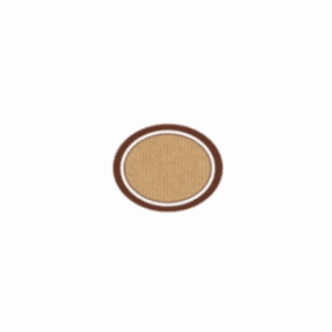 Étiquettes ovales en carton 4,5x3,6 cm, compostables et biodégradables, certifiées sans plastique.