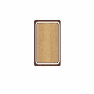 Étiquettes rectangulaires en papier kraft 6,2×13,5 cm, compostables et biodégradables, certifiées sans plastique.