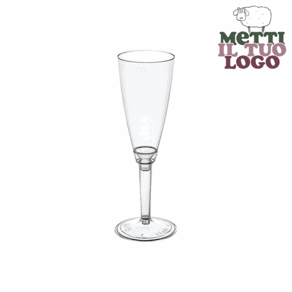 Flûte réutilisable personnalisée 150 cc - Verre écologique pour événements.