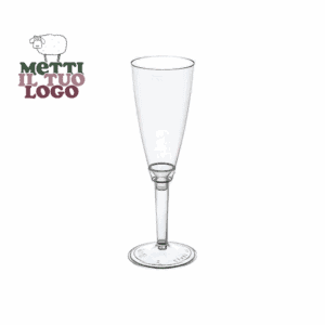 Flûtes à champagne personnalisées biodégradables PLA Uni En 13432