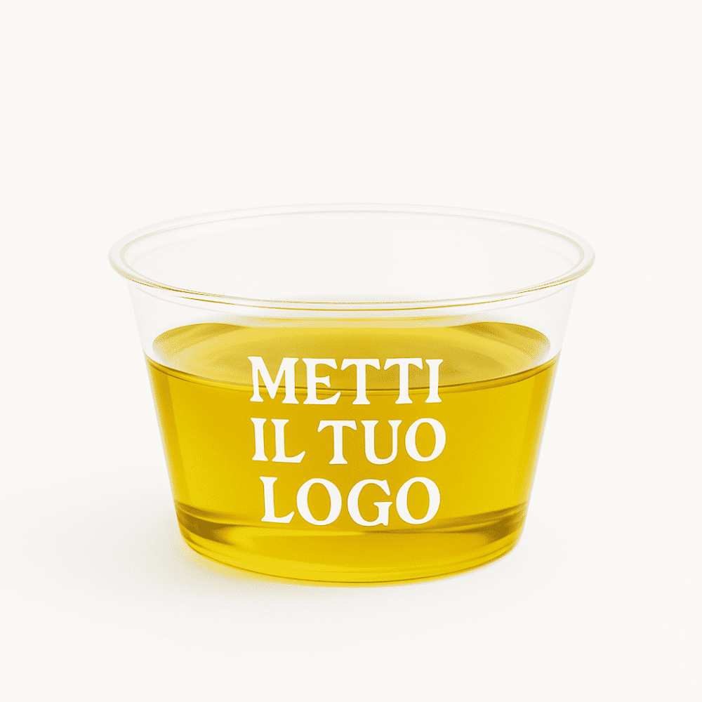 Petits gobelets bio 90 ml pour boissons froides ou chaudes, personnalisables.