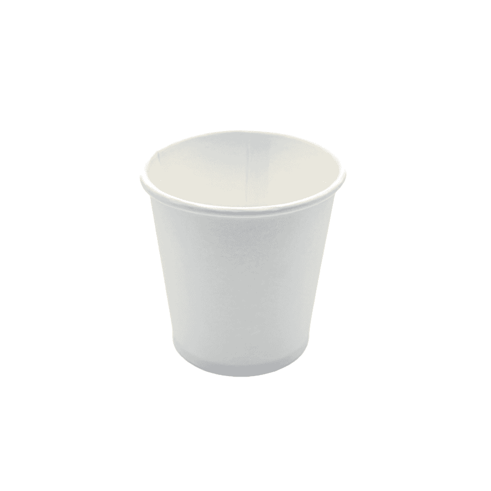 Petits gobelets en papier 115 ml avec revêtement à base aqueuse, lot de 50, compostables.