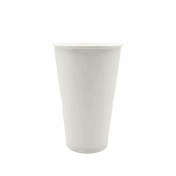 Gobelets papier blanc PLA 500ml (16oz) - Pack de 100