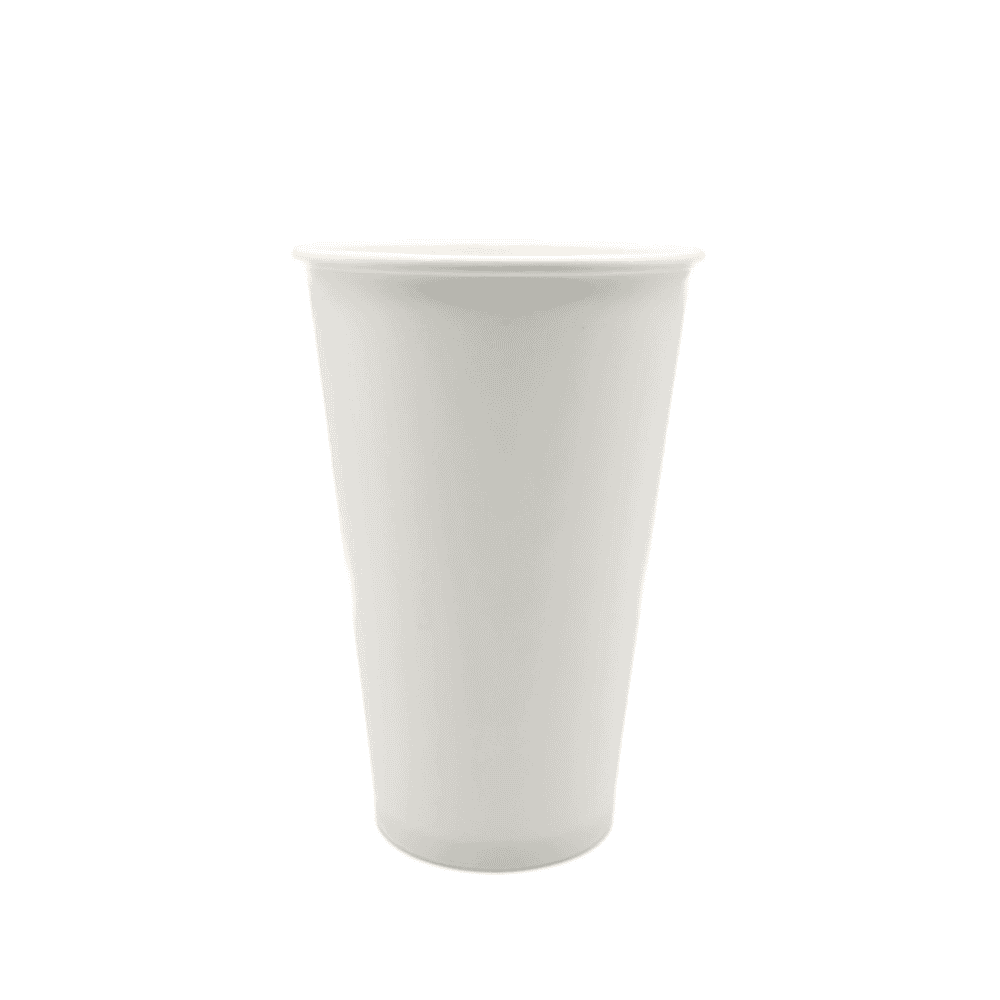 Gobelets papier blanc PLA 500ml (16oz) - Pack de 100
