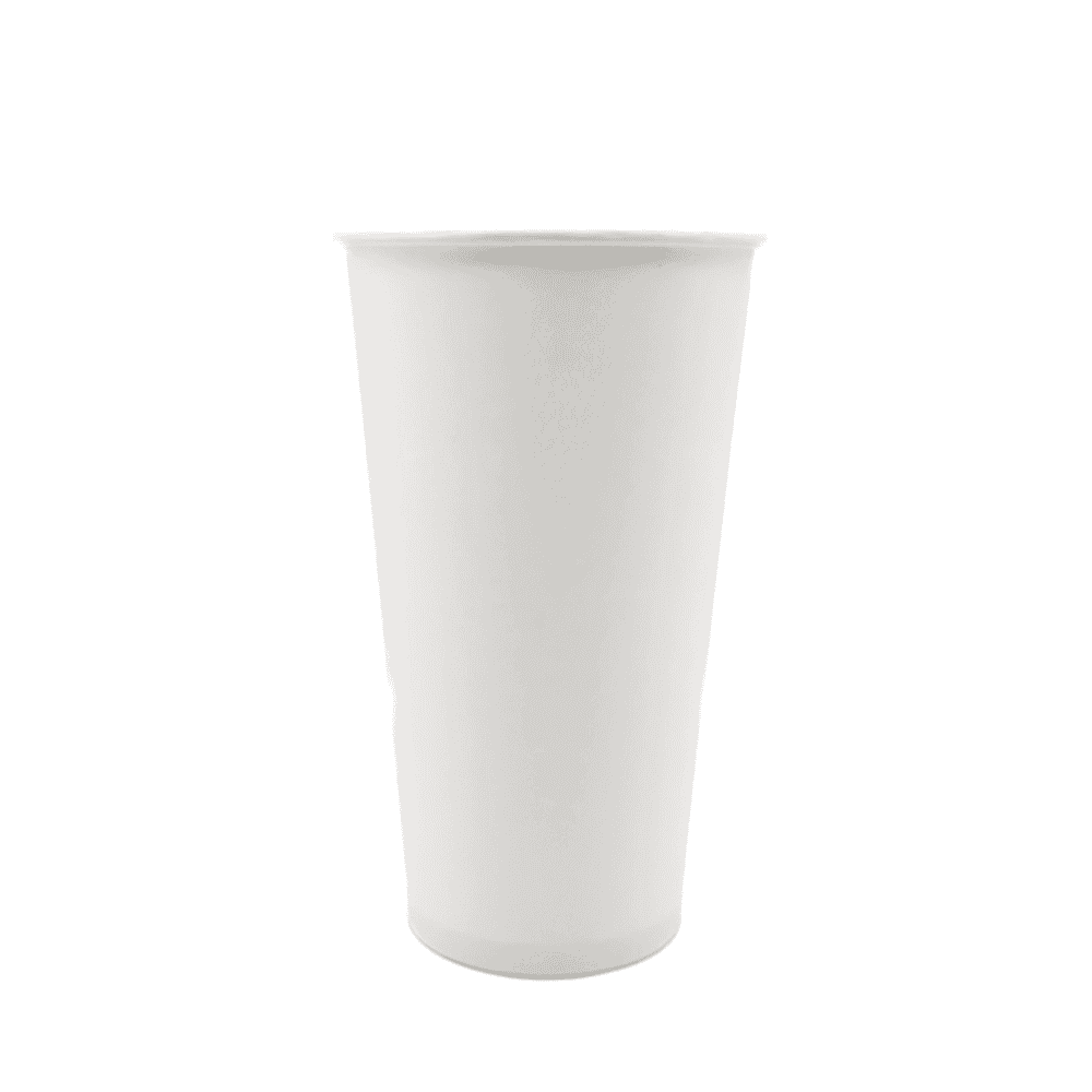 Gobelets biodégradables PLA blanc 580ml - Pack de 100