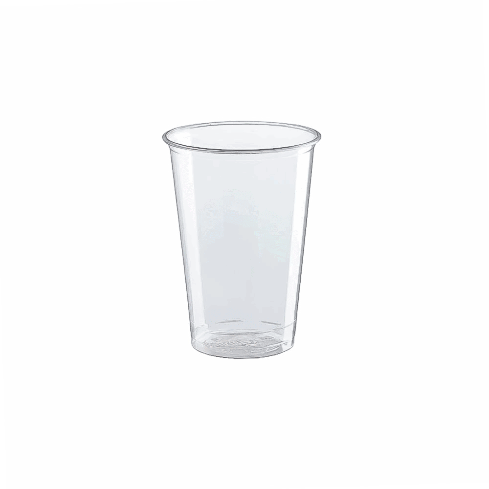 Gobelets transparents compostables 235 ml - Pack économique de 3000 unités.