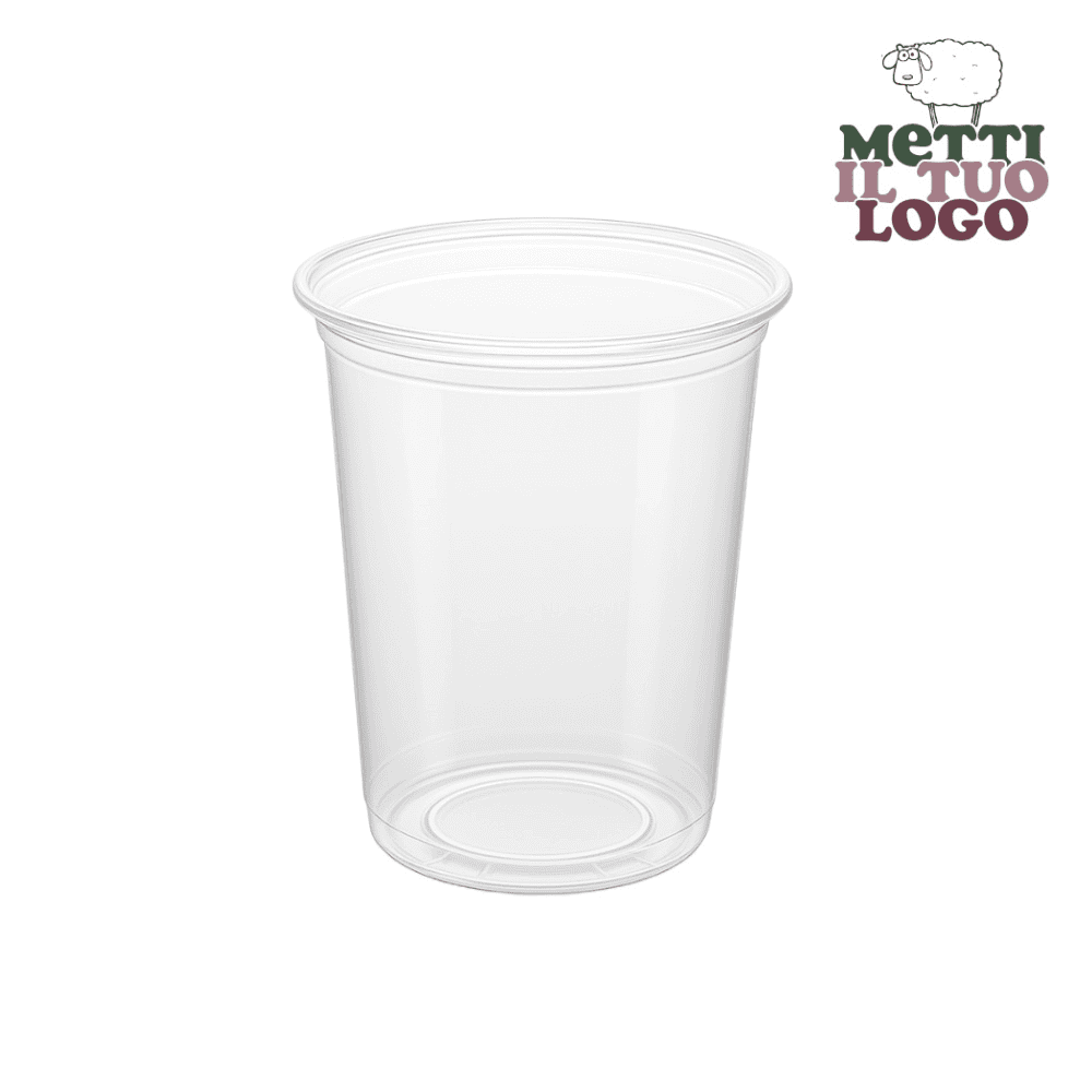Gobelet personnalisé en bioplastique 680 ml, compostable et biodégradable, adapté au contact alimentaire.