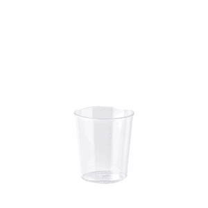 Gobelet transparent compostable 60 ml pour finger food.