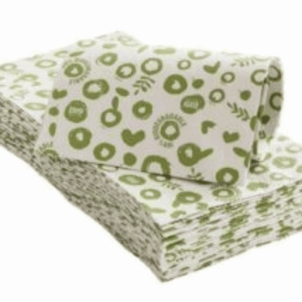 Nappe en papier antitache compostable 100x100 cm.