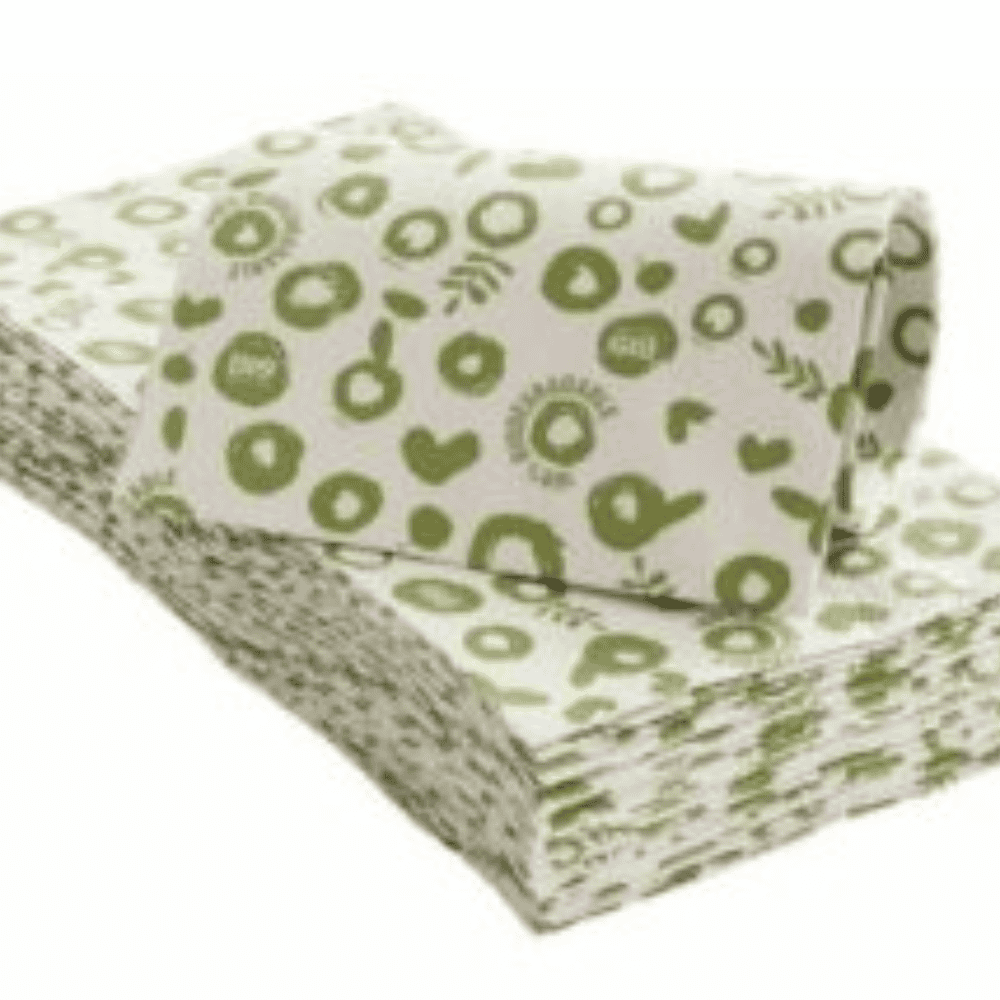Nappe en papier antitache compostable 100x100 cm.