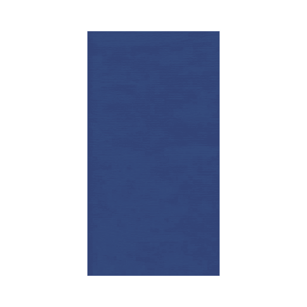 Nappe jetable bleu intense 1.2x7 m en papier gaufré.