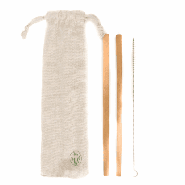 Pailles en bambou réutilisables, lot de 25, écologiques et durables.