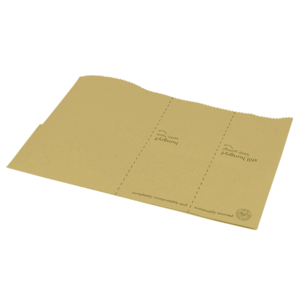 Papier alimentaire biodégradable pour piadines 29x20 cm - Lot de 500