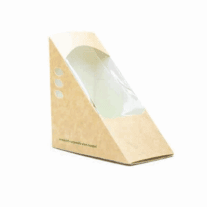 Petit porte-sandwich 12,5x12,5x6,5 cm, 500 pcs, compostable et biodégradable.