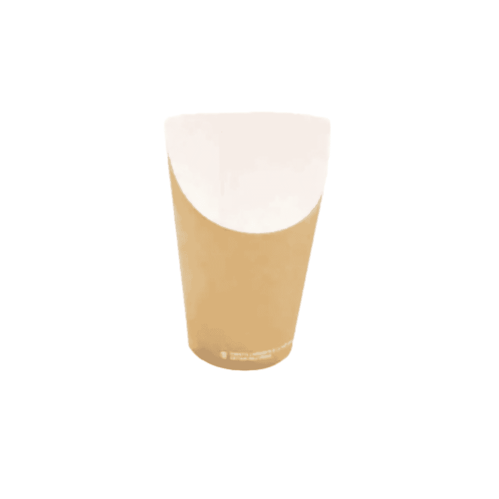 Petit gobelet en carton havane 360 ml pour aliments frits