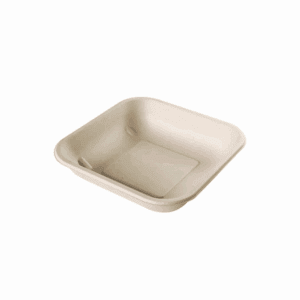 Plateaux carrés compostables 1350 ml - Lot de 300 pièces