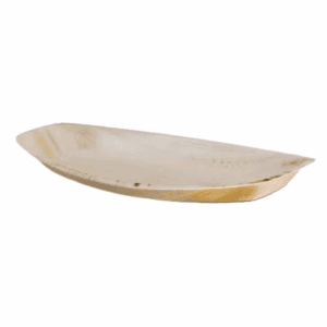 Plateau en feuille de palmier 30×20 cm, compostable et biodégradable, couleur naturelle