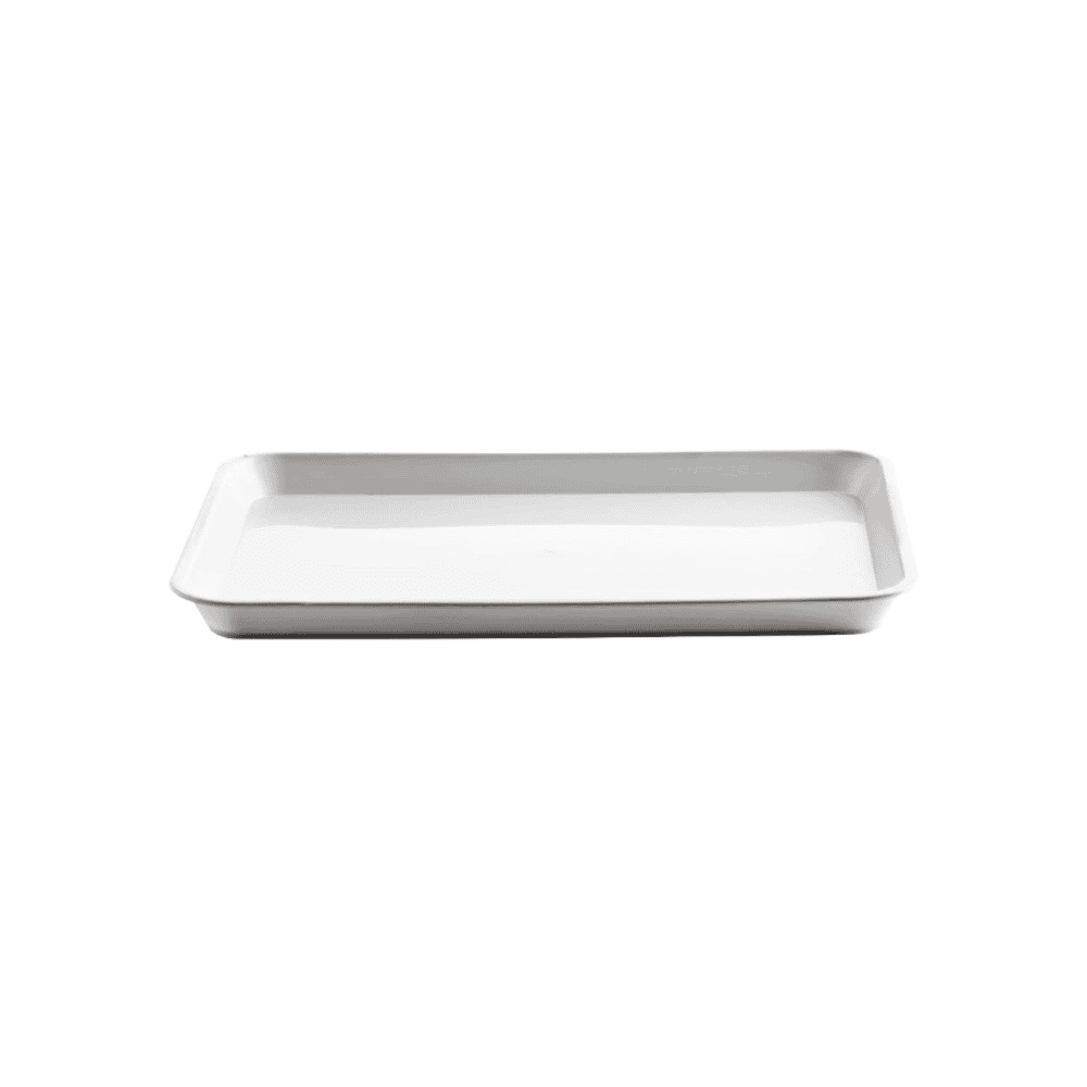 Plateau bar blanc rectangulaire 31x22 cm - Robuste et pratique