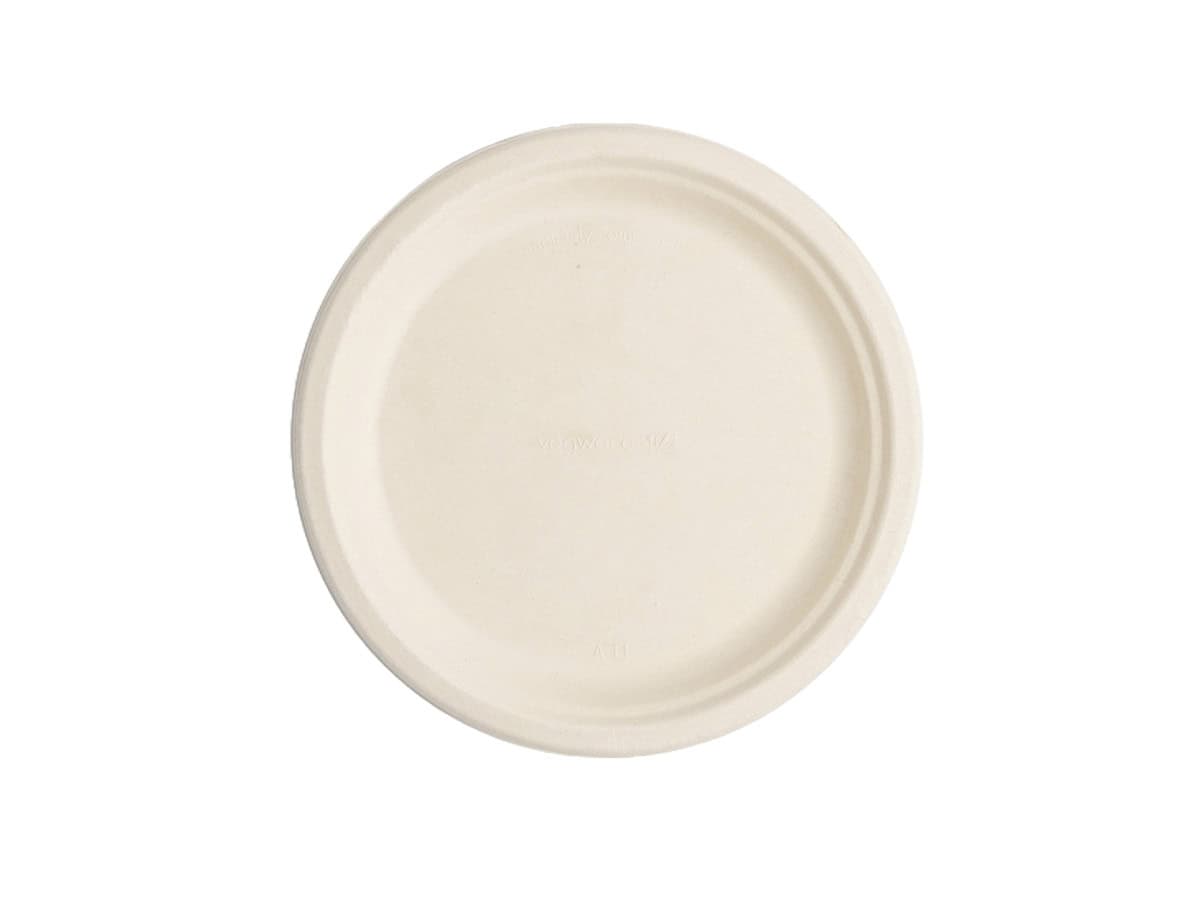 Assiettes compostables en pulpe de cellulose résistantes aux aliments chauds et liquides