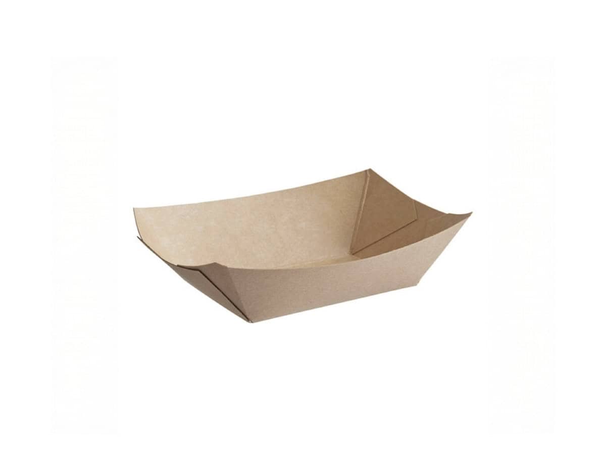Assiettes à apéritif compostables en pulpe de cellulose, rondes et compartimentées