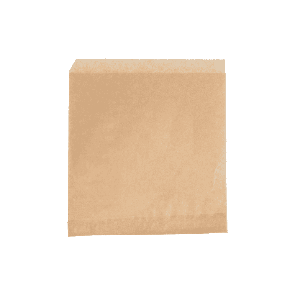 Pochette ouverte double face 17x17 cm pour aliments frits - Lot de 200.