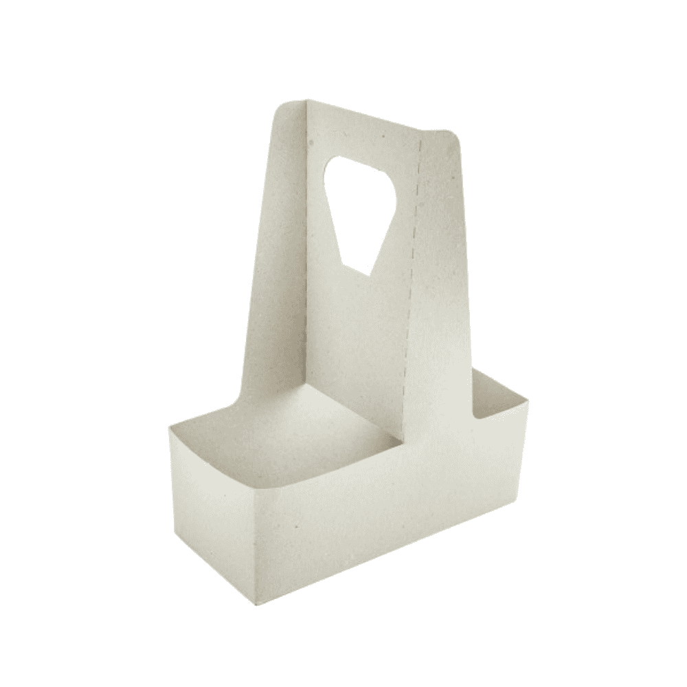 Porte-verres bière carton 2 compartiments - Pack économique 250 unités.