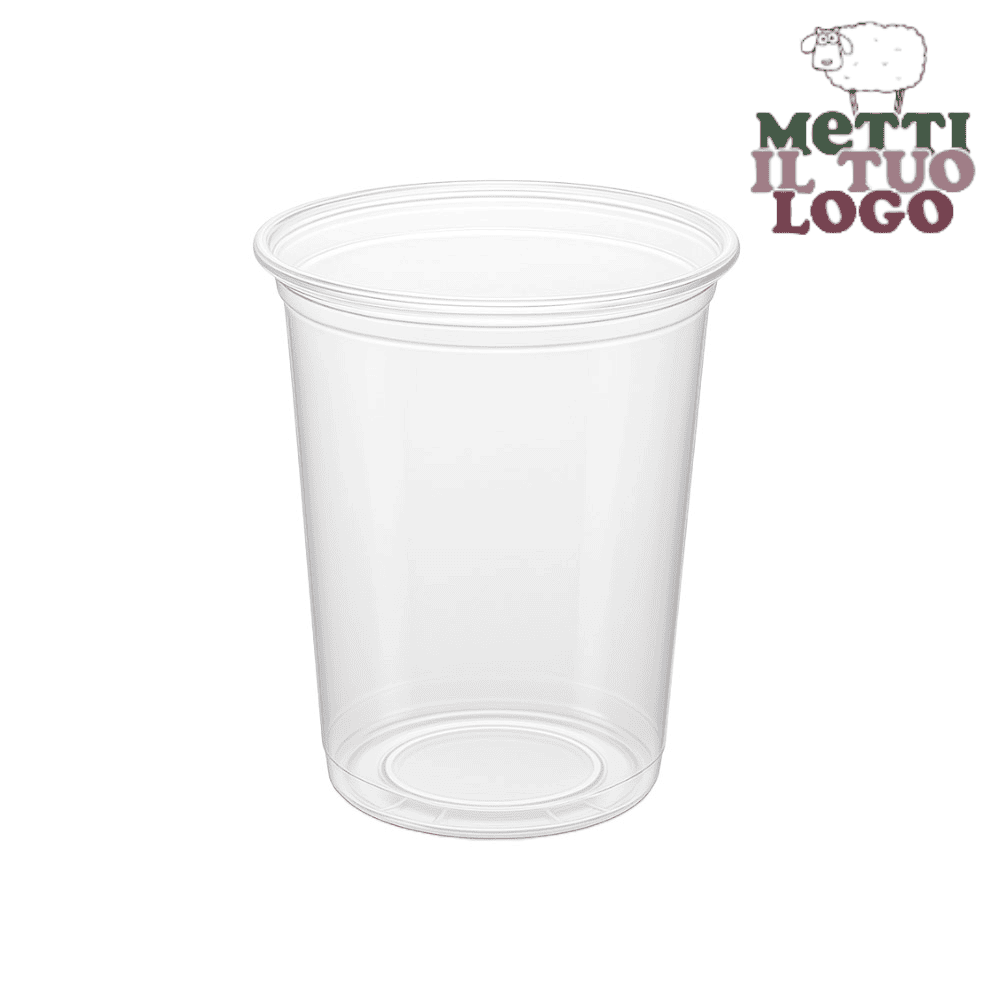 Récipient à salade transparent personnalisé 950 ml, compostable et biodégradable, certifié sans plastique.
