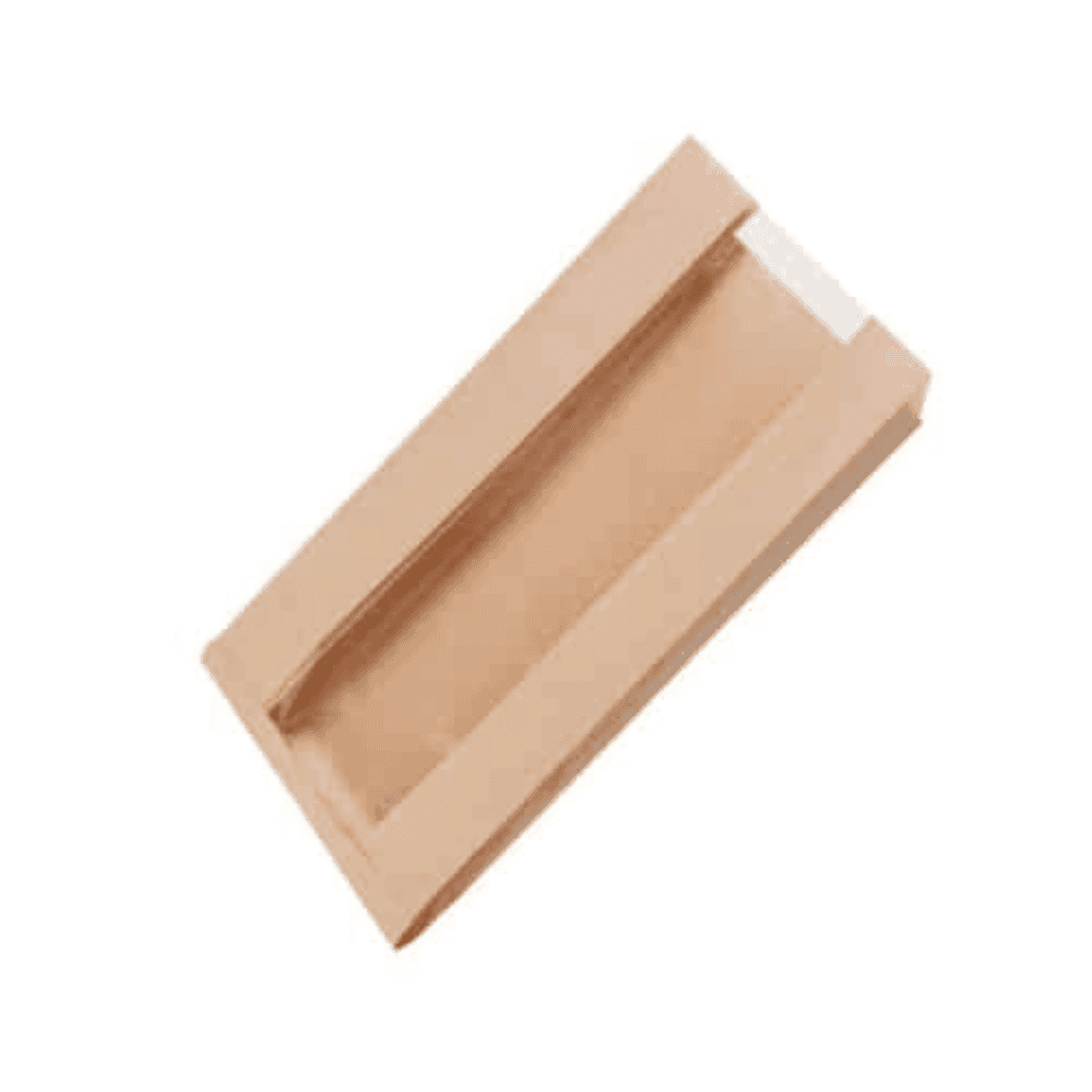 Sac à pain kraft avana 14+7×40 cm avec fenêtre transparente, compostable.