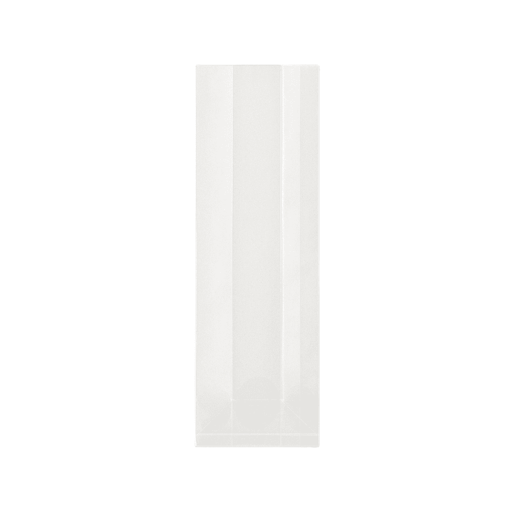 Sac à baguette 10x35 cm, certifié Uni EN 13432, sans plastique, adapté au contact alimentaire.