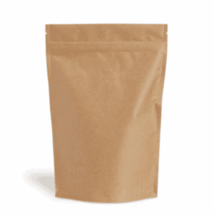Pochette alimentaire kraft avec zip 19+11×26,5 cm, compostable.