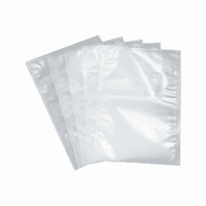 Sachets sous vide alimentaires compostables 200×200 mm, transparents, biodégradables et certifiés UNI EN 13432.