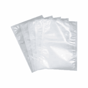 Sac alimentaire sous vide compostable 300X450 mm, certifié Uni EN 13432, sans plastique, adapté au contact alimentaire.