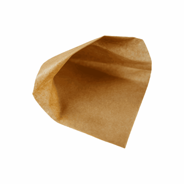 Emballage papier anti-huile pour frites et fritures, taille 12+5x16 cm, pack économique de 200.