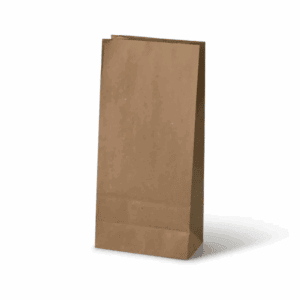 Sachets en papier kraft brun 11×6×22,5 cm, compostables et biodégradables.
