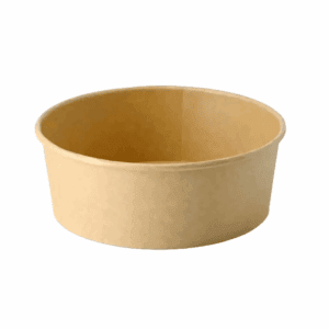 Saladier compostable Havane 1200 ml en carton et PLA, lot de 150.