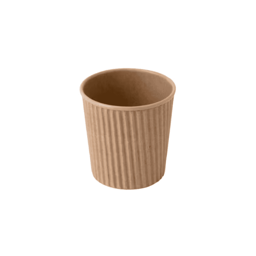 Tasses à café 120 ml double paroi havane - Lot de 50