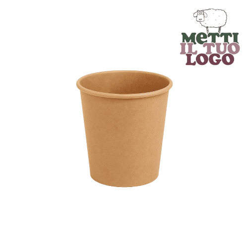 Tasses café carton havane personnalisées 115ml - Votre logo ici