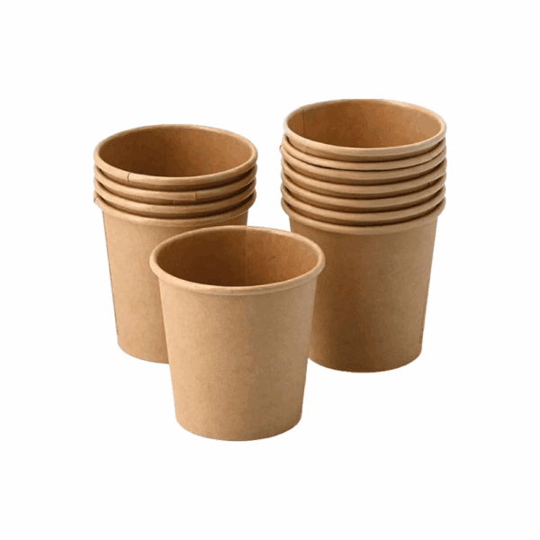 Bicchieri caffè personalizzati in cartoncino avana 115 ml - immagine 2