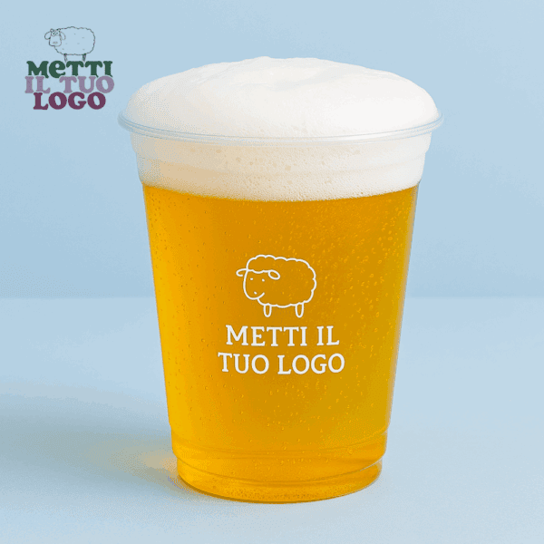 Lot de verres à bière écologiques en PLA, personnalisables