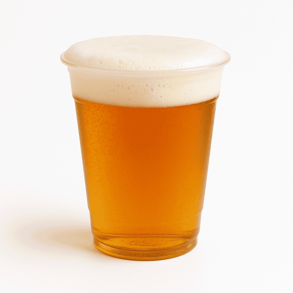 Lot de verres à bière écologiques en bioplastique (415ml, 300ml) - Personnalisation possible.