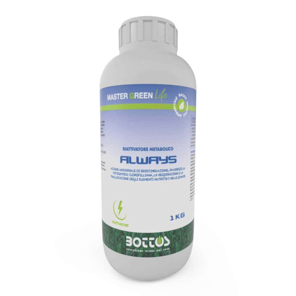 Confezione da 1 Kg del concime per prati stimolante liquido Always di Bottos