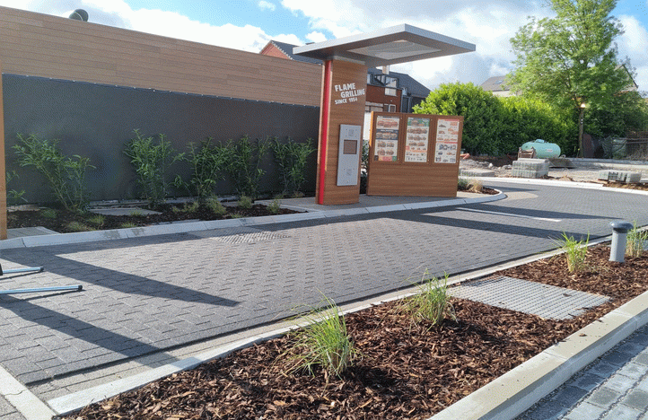 chantier et driving du burger king