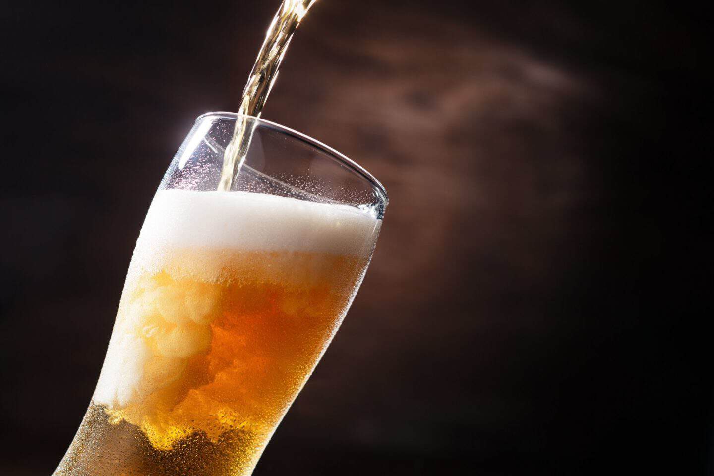 une bière servie