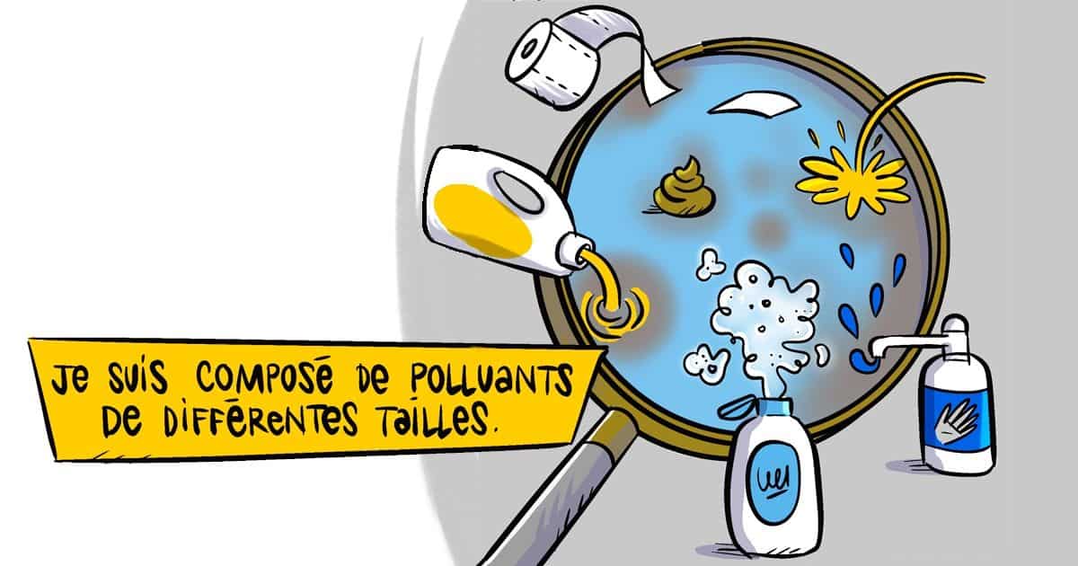 "je suis composé de polluants de différentes tailles" une loupe zoom sur les polluants
