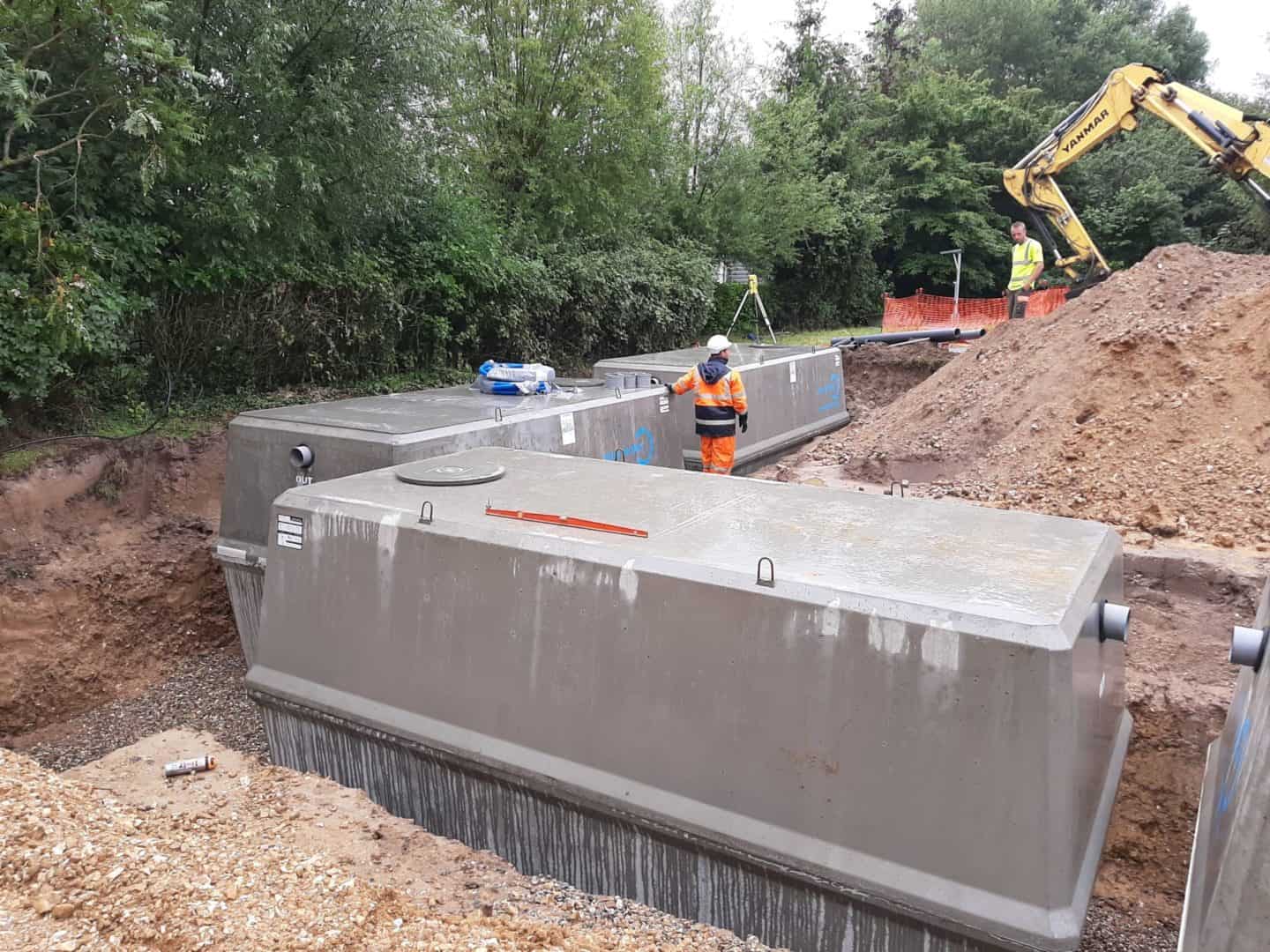 chantier avec une extension de camping 400 équivalent habitant
