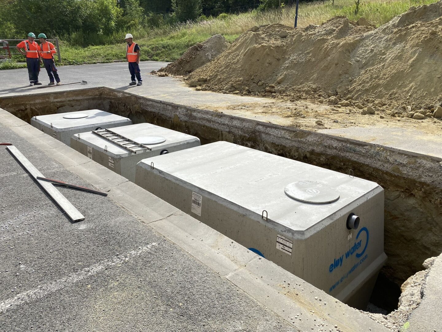 chantier microstation oxyfix® dans le sol
