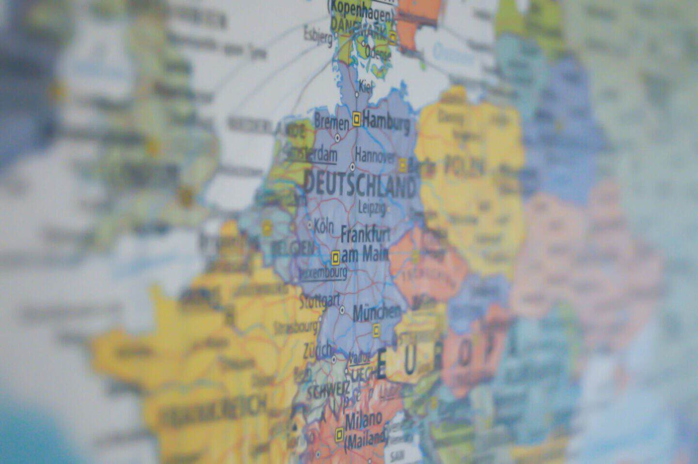 carte du monde ciblée sur l'Europe