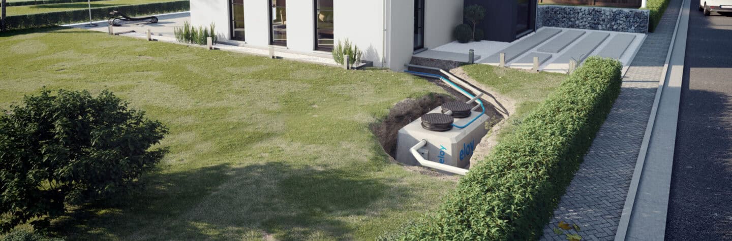 la microstation oxyfix dans un jardin